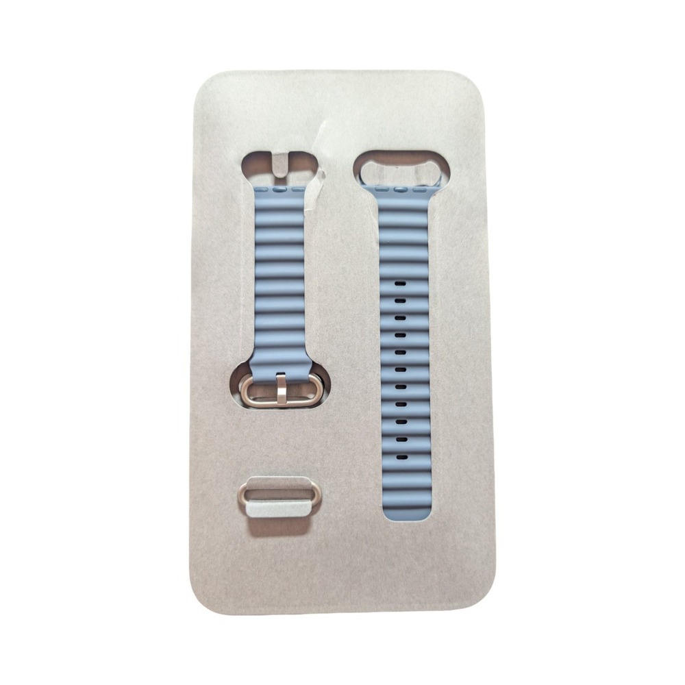 6-O Apple Watch Band 49mm Natural Titanium Ocean Band Anchor Blue ⬇️